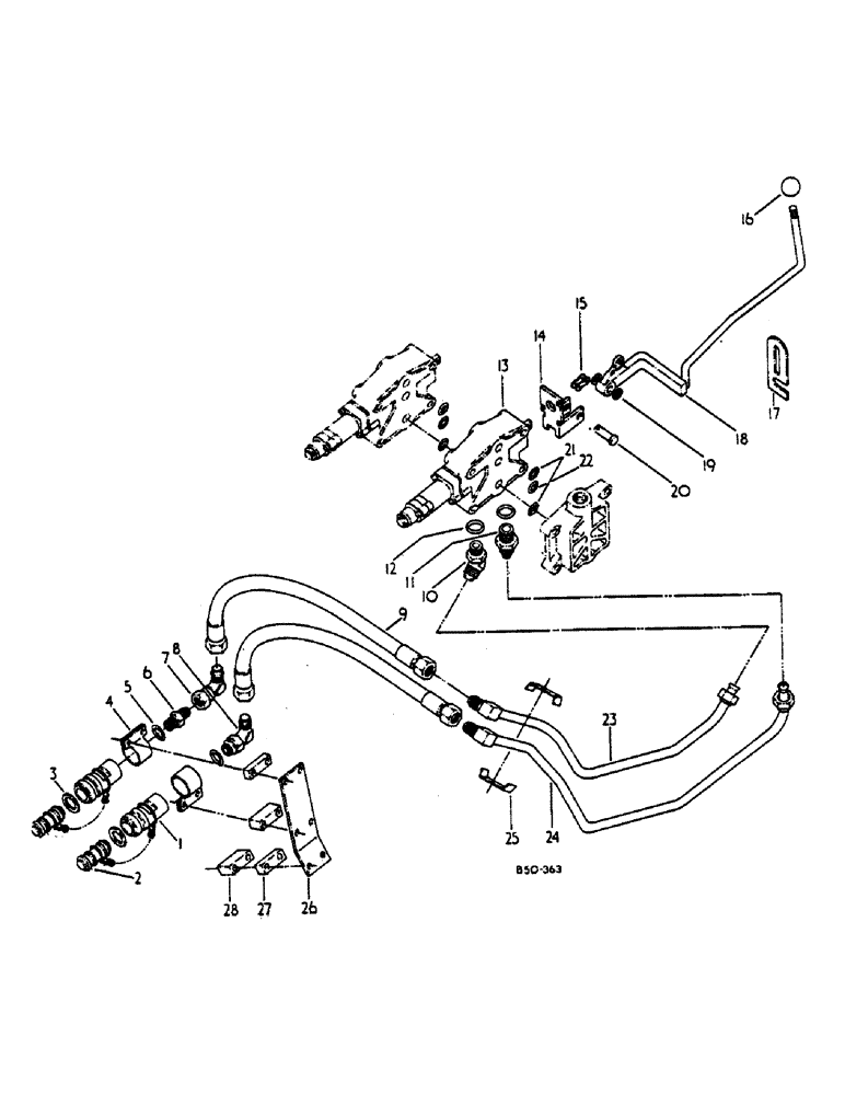 Схема запчастей Case IH 684 - (10-11) - HYDRAULICS, AUXILARY VALVE, SECOND VALVE FOR DOUBLE AUXILIARY VALVES (07) - HYDRAULICS