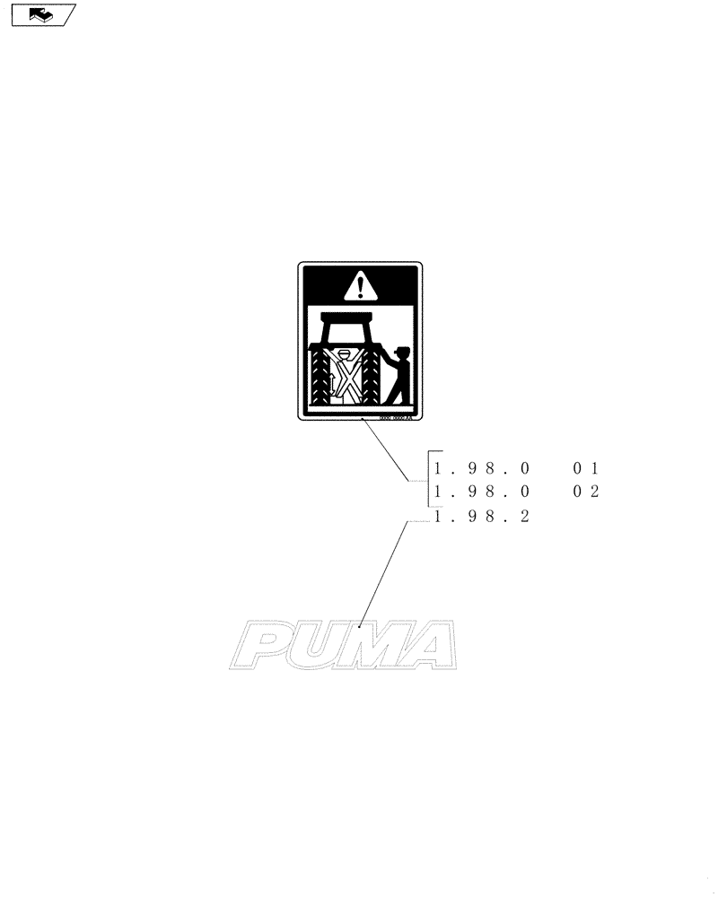 Схема запчастей Case IH PUMA 180 - (SEC. 13) - DECALS (00) - GENERAL