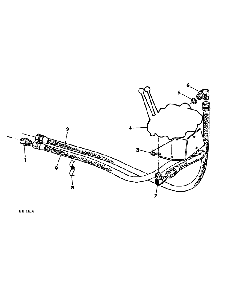 Схема запчастей Case IH 2250 - (E-15) - TRACTOR TO LOADER VALVE HYD SYSTEM Invalid section