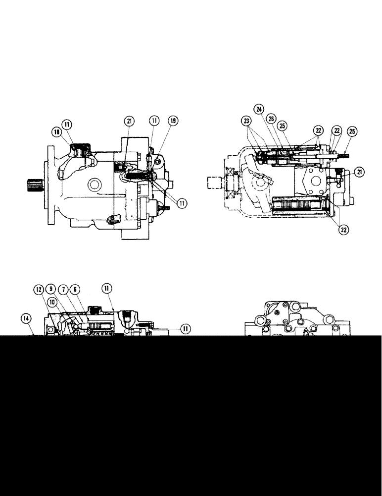 Схема запчастей Case IH 1060 - (24) - PARTS FOR F87237 PUMP (29) - HYDROSTATIC DRIVE