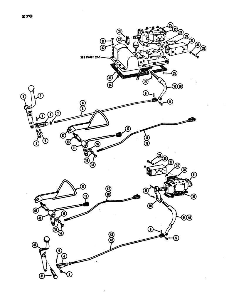 Схема запчастей Case IH 530 - (270) - HYDR. CONTROLS AND LEVERS, EAGLE HITCH TRACTOR, DRY CLUTCH DRIVE, PRIOR TO S/N 8262800 (08) - HYDRAULICS