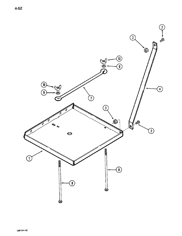 Схема запчастей Case IH 1640 - (4-52) - BATTERY TRAY (06) - ELECTRICAL