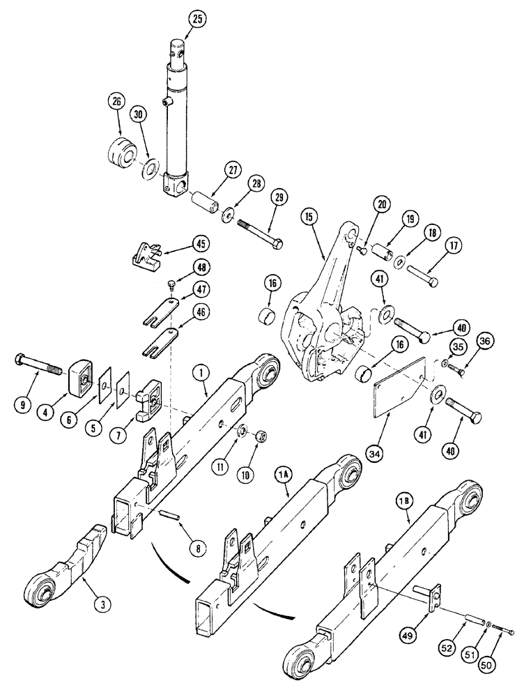 Схема запчастей Case IH 7250 - (9-008) - HITCH LOWER LIFT LINKS (09) - CHASSIS/ATTACHMENTS