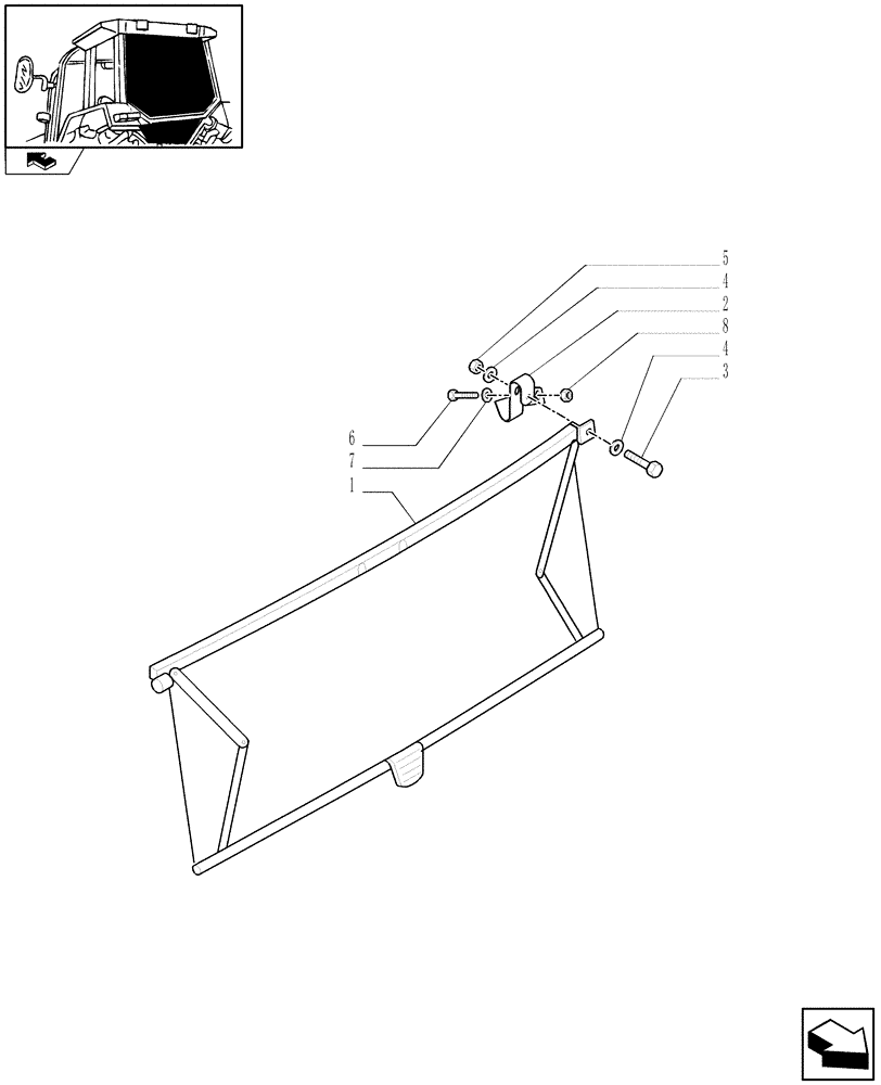 Схема запчастей Case IH PUMA 125 - (1.92.4/01) - SUNBLIND FOR REAR WINDOW (VAR.330579) (10) - OPERATORS PLATFORM/CAB