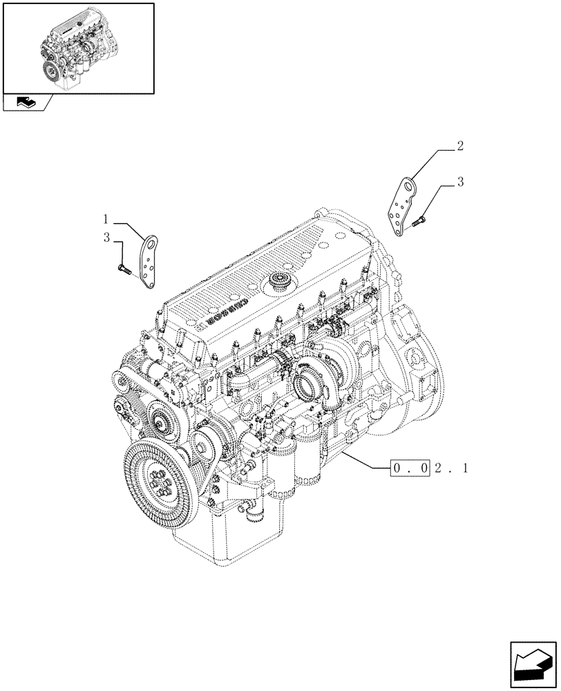 Схема запчастей Case IH F3AE0684S E908 - (0.45.0) - HOOKS - ENGINE (504065242) 