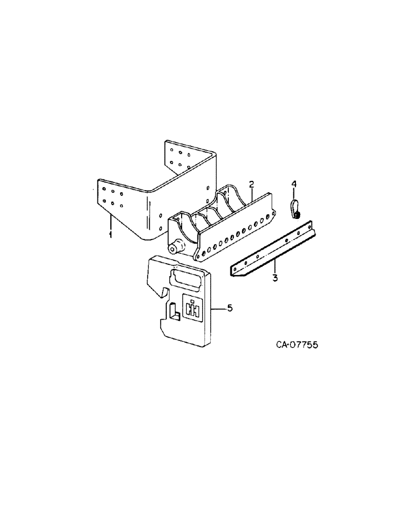 Схема запчастей Case IH 3088 - (09-02) - FRAME, FRONT END WEIGHT BRACKET AND WEIGHTS (12) - FRAME