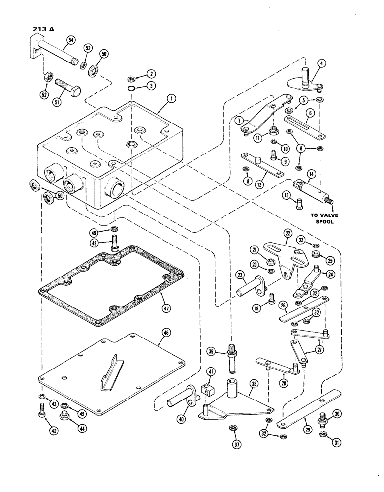 Схема запчастей Case IH 1270 - (213A) - DRAFT CONTROL SENSING LINKAGE (08) - HYDRAULICS