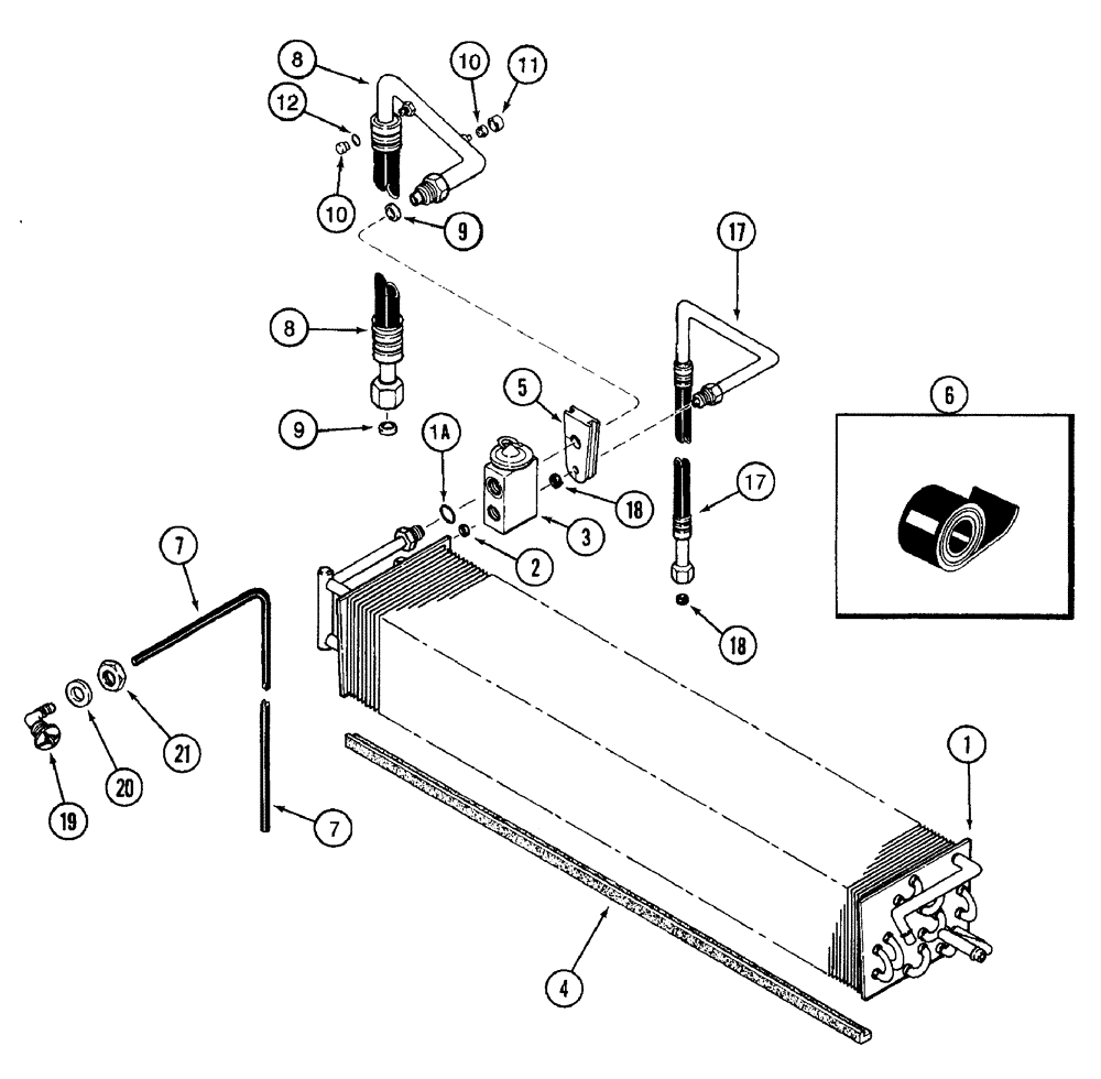 Схема запчастей Case IH 7220 - (9-134) - AIR CONDITIONING, EVAPORATOR (09) - CHASSIS/ATTACHMENTS