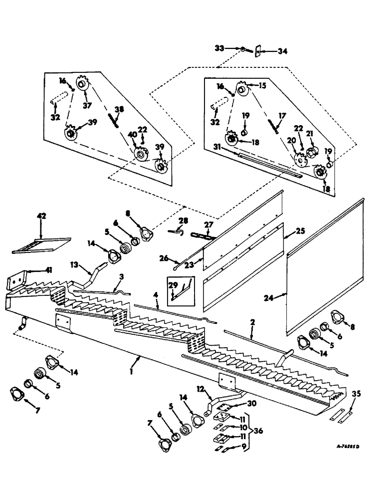 Схема запчастей Case IH 815 - (R-51) - SEPARATOR, STRAW RACK AND DRIVE Separation