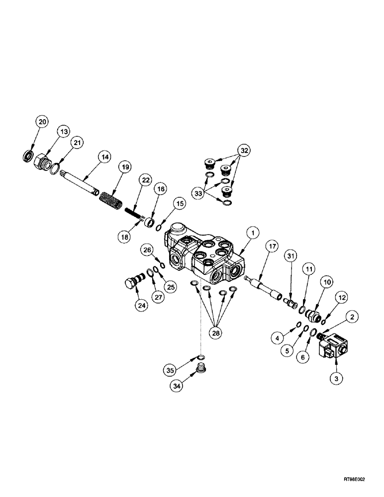 Схема запчастей Case IH MX270 - (7-020) - VALVE ASSEMBLY, BRAKE, EUROPE ONLY (07) - BRAKES