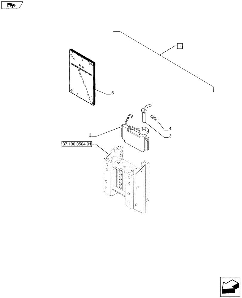 Схема запчастей Case IH PUMA 185 - (88.037.17) - DIA KIT - SLIDER TOW HOOK WITH FIXED C TYPE COUPLING (88) - ACCESSORIES