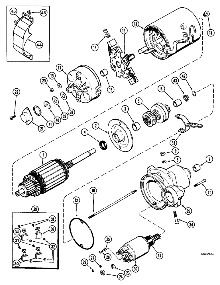 Схема запчастей Case IH 2144 - (4-64) - FEEDER REVERSER MOTOR ASSEMBLY (06) - ELECTRICAL