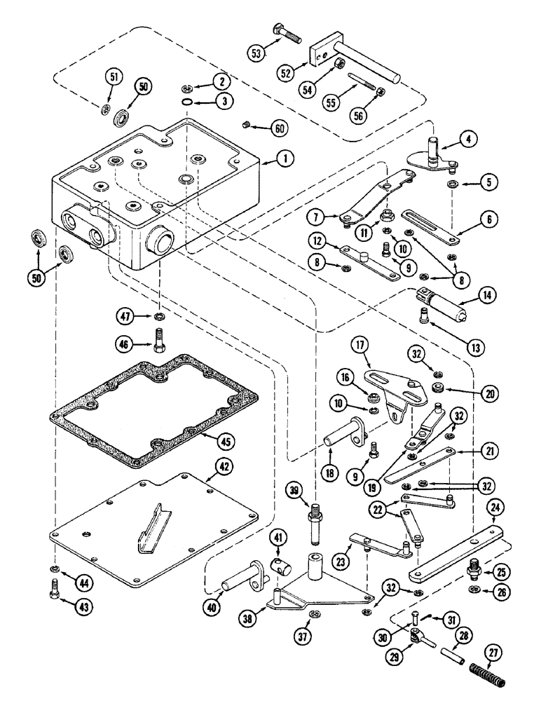 Схема запчастей Case IH 2090 - (8-472) - DRAFT CONTROL SENSING LINKAGE, TRANSMISSION SERIAL NUMBER 10203915 AND AFTER (08) - HYDRAULICS