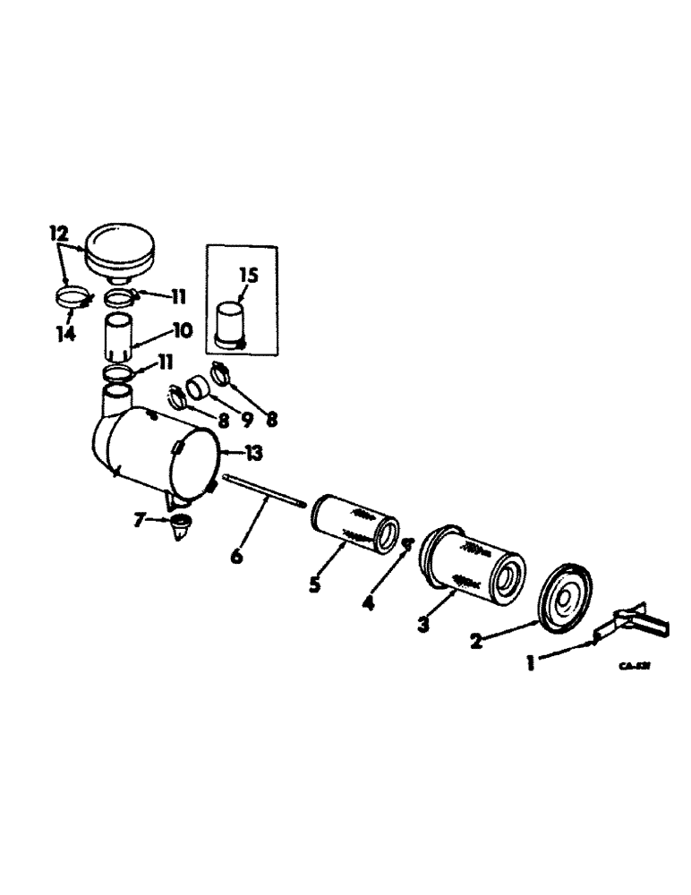 Схема запчастей Case IH 1256 - (E-02) - FUEL SYSTEM, AIR CLEANER AND CONNECTIONS (02) - FUEL SYSTEM