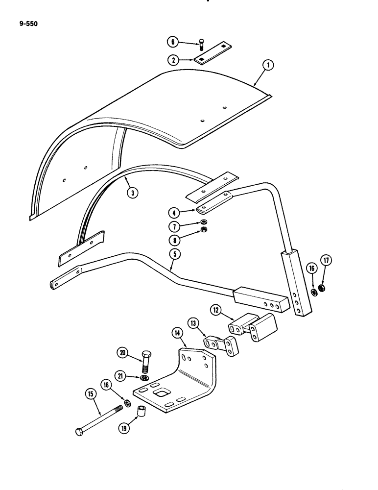 Схема запчастей Case IH 2294 - (9-550) - FRONT FENDERS (09) - CHASSIS/ATTACHMENTS