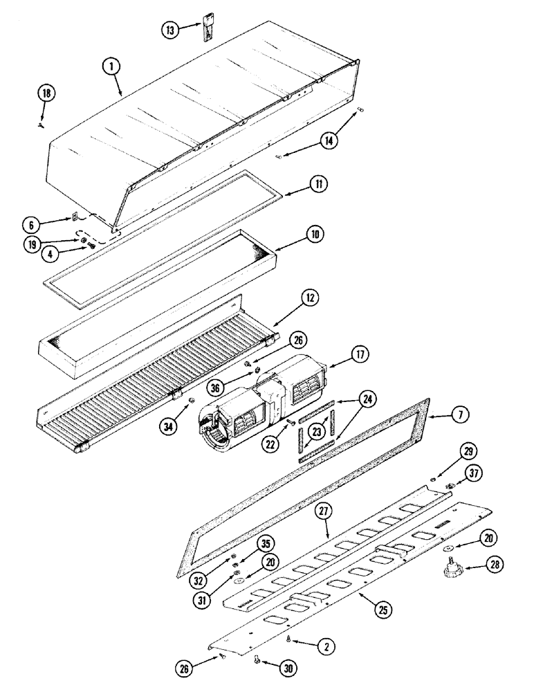 Схема запчастей Case IH 2394 - (9-122) - CAB, AIR FILTER AND BLOWER (09) - CHASSIS/ATTACHMENTS