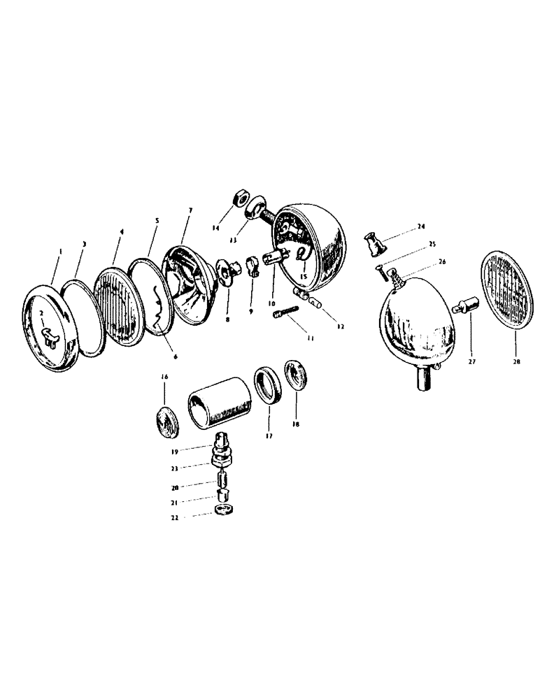 Схема запчастей Case IH 880 - (89A) - BUTLER LAMPS (06) - ELECTRICAL SYSTEMS