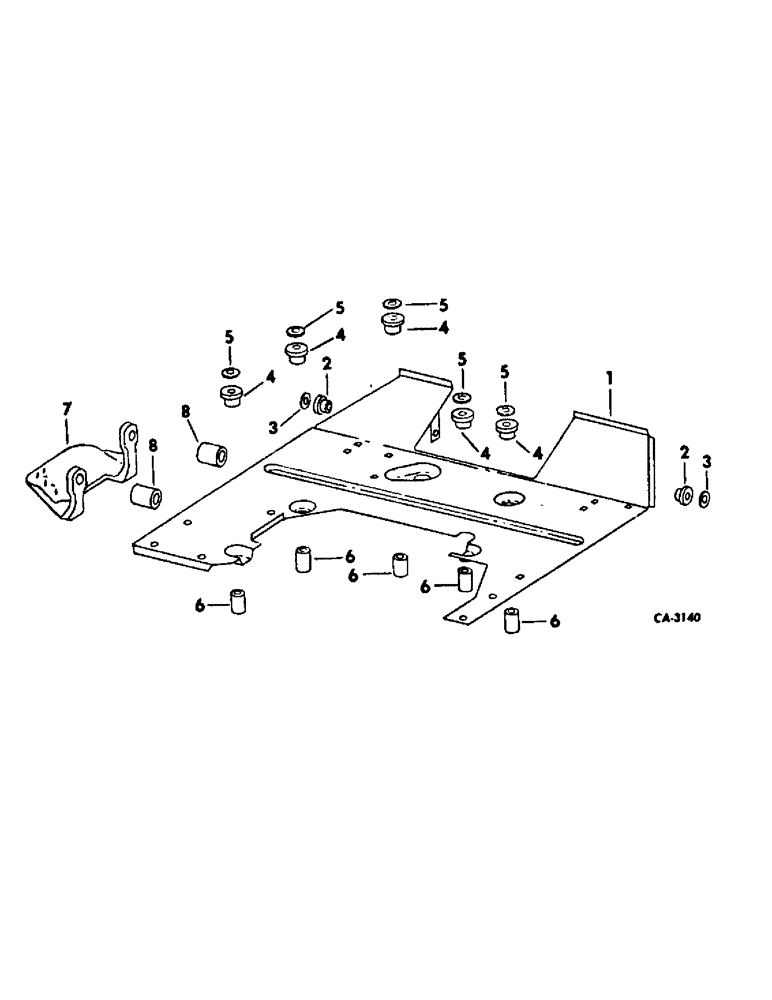 Схема запчастей Case IH 686 - (13-04) - SUPERSTRUCTURE, PLATFORM AND OPERATORS AREA (05) - SUPERSTRUCTURE