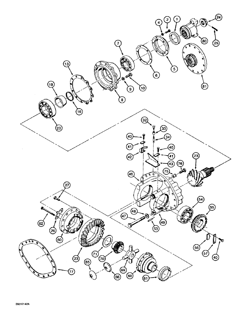 Схема запчастей Case IH 9280 - (6-118) - STANDARD AXLE ASSEMBLY DIFFERENTIAL & CARRIER, (CONT) (06) - POWER TRAIN