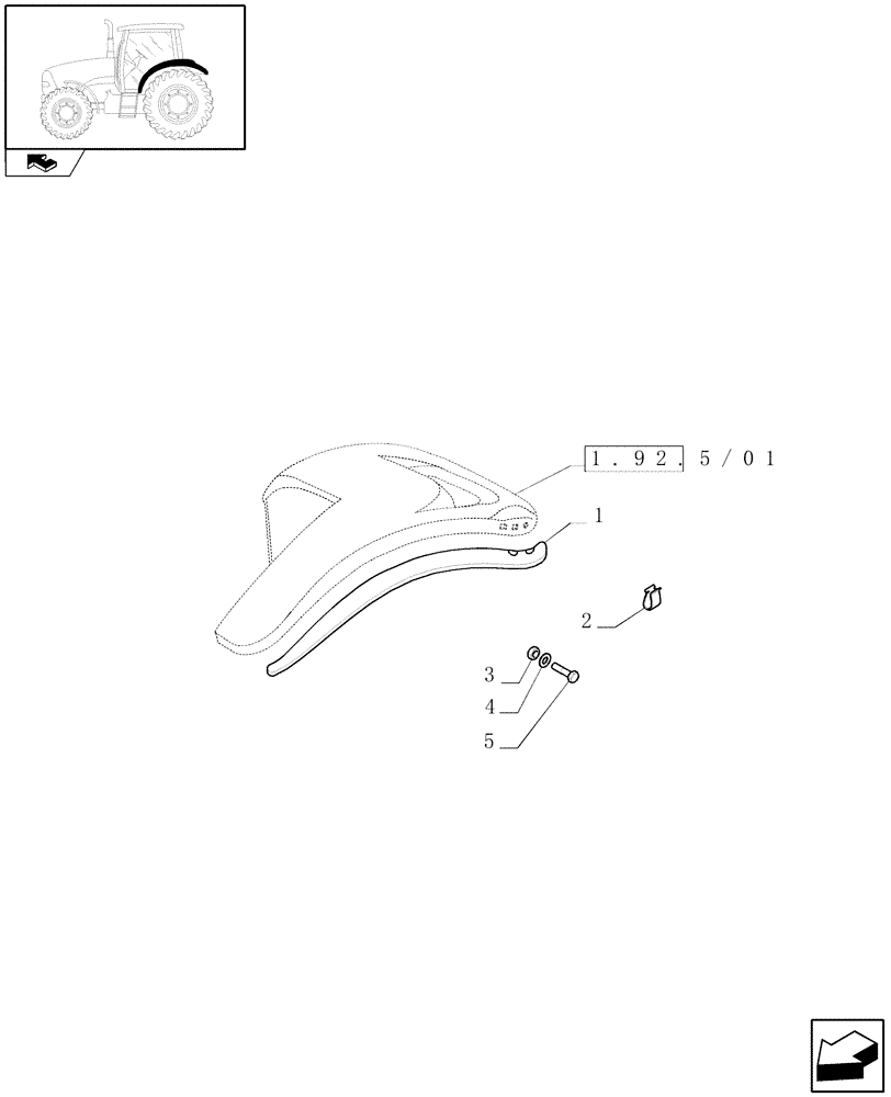 Схема запчастей Case IH PUMA 180 - (1.92.5/03[01]) - (VAR.293-601) WIDE REAR FENDERS - EXTENSIONS - C7076 (10) - OPERATORS PLATFORM/CAB