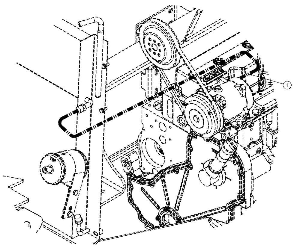 Схема запчастей Case IH TITAN 4020 - (02-026) - PRESSURE SWITCH GROUP, A/C (01) - ENGINE