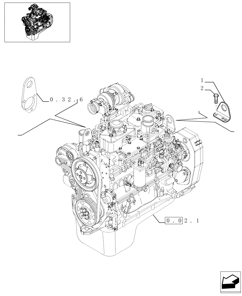 Схема запчастей Case IH F4GE0454A D610 - (0.45.0[01]) - HOOKS - ENGINE (504035165) 