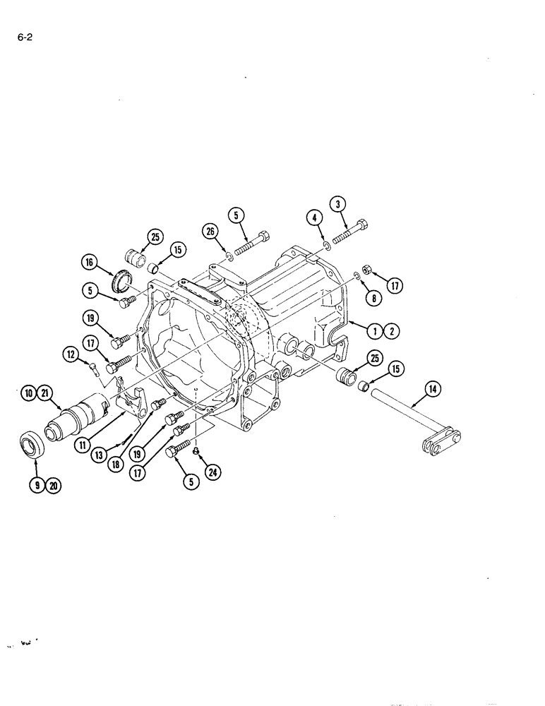 Схема запчастей Case IH 1120 - (6-02) - CLUTCH HOUSING, MECHANICAL AND HYDROSTATIC TRANSMISSION (06) - POWER TRAIN