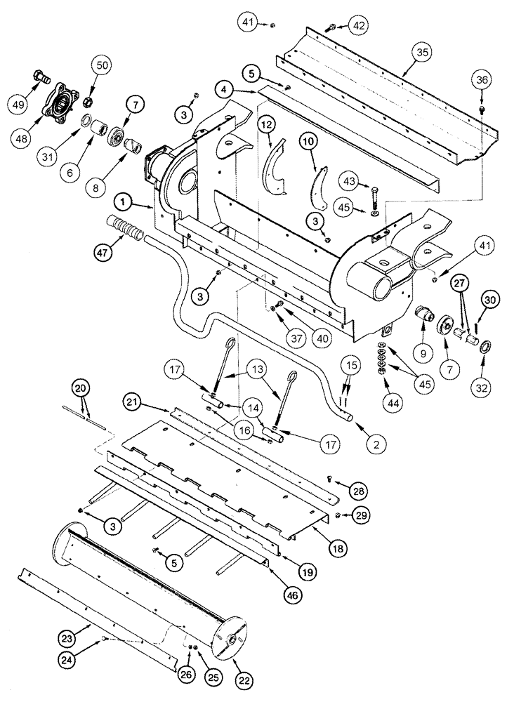 Схема запчастей Case IH 2344 - (09A-24) - ROCK TRAP - ASN JJC0174400 (13) - FEEDER