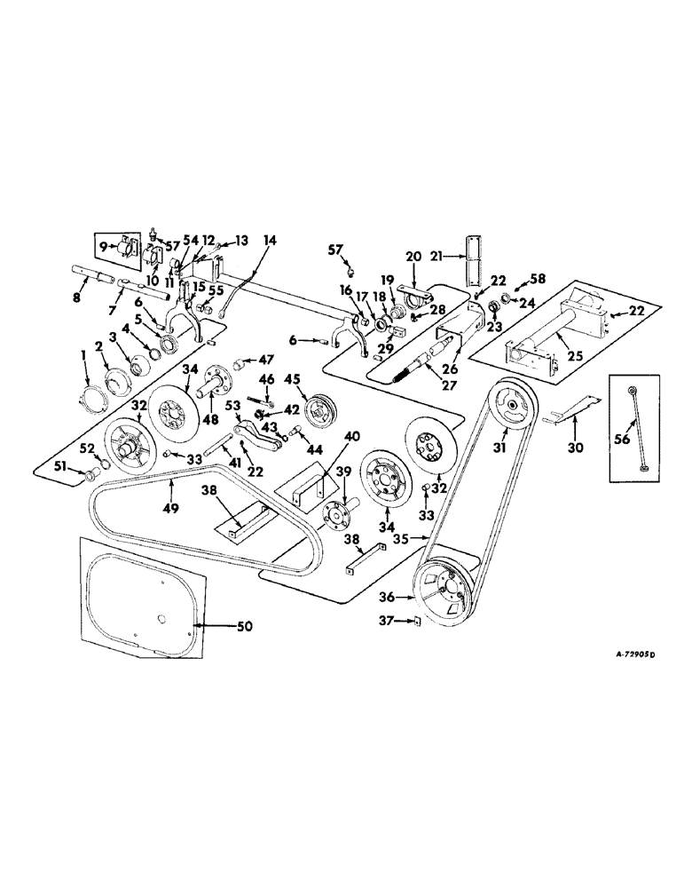 Схема запчастей Case IH 503 - (136) - PROPULSION VARIABLE SPEED AND JACKSHAFT, AND DRIVE (16) - TRACTION VARIATOR