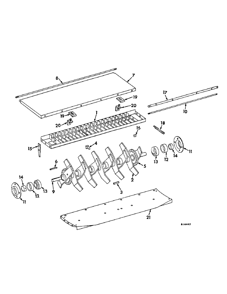 Схема запчастей Case IH 315 - (R-39) - SEPARATOR, STRAW CHOPPER CUTTING PARTS Separation