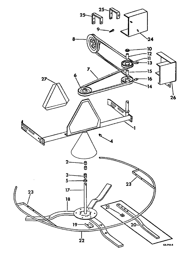 Схема запчастей Case IH 715 - (20-19) - SEPARATOR, STRAW SPREADER Separation