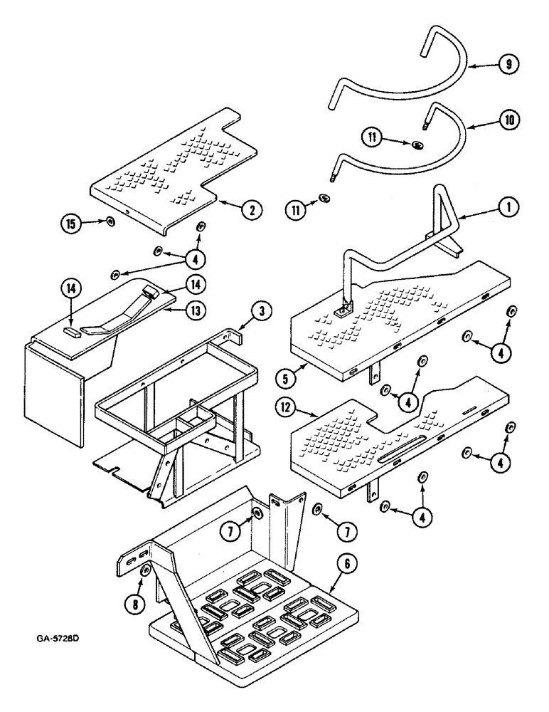 Схема запчастей Case IH 733 - (9-642) - PASSENGER SEAT, PLATFORM (09) - CHASSIS/ATTACHMENTS