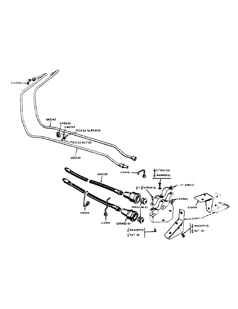 Схема запчастей Case IH 400B-SERIES - (180) - HYDRAULIC FRONT HOSE AND COUPLINGS, 400B SERIES TRACTORS (08) - HYDRAULICS