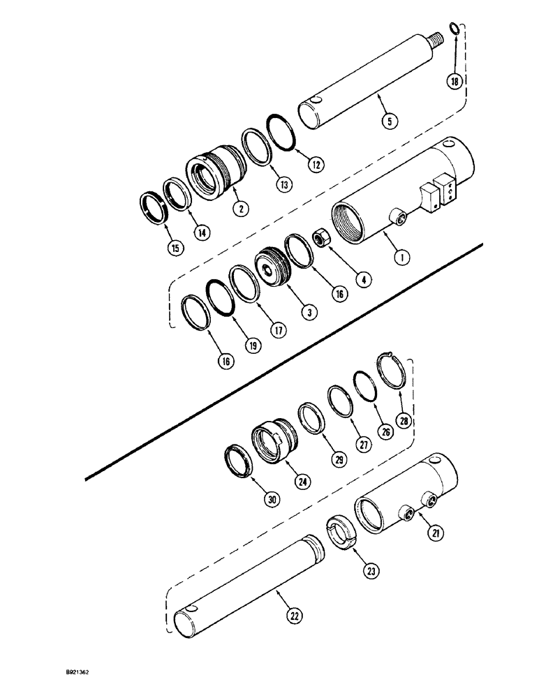 Схема запчастей Case IH 1800 - (8-42) - HEADER LIFT MASTER CYLINDER, HEADER LIFT SLAVE CYLINDER (07) - HYDRAULICS