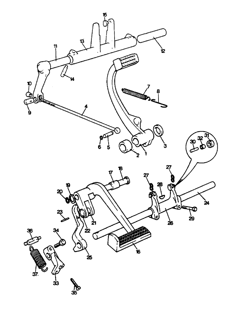 Схема запчастей Case IH 990 - (B10) - CLUTCH, CLUTCH RELEASE MECHANISM, 990 AND 995 TRACTORS (03.1) - CLUTCH