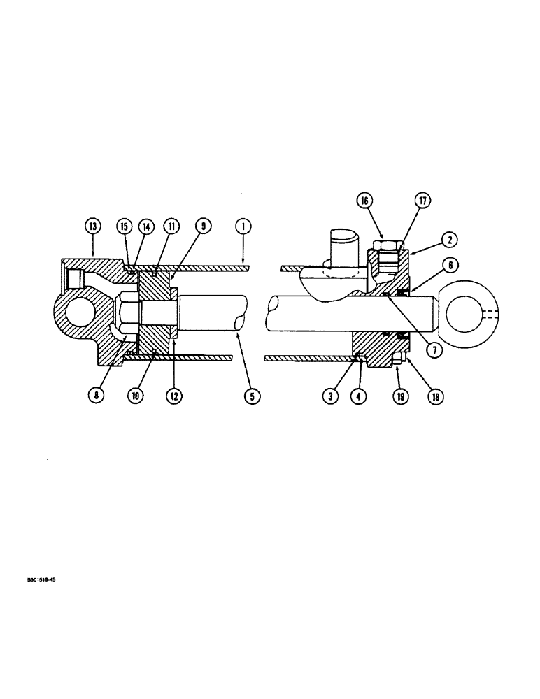 Схема запчастей Case IH 181 - (8-10) - HYDRAULIC CYLINDER, 1286442C91, 3 ID X 16 INCH STROKE (08) - HYDRAULICS