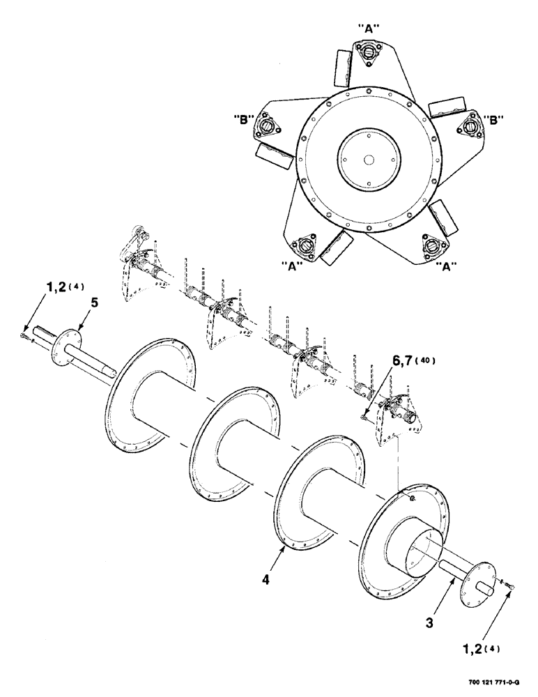 Схема запчастей Case IH 8380 - (6-04) - REEL ASSEMBLY (09) - CHASSIS