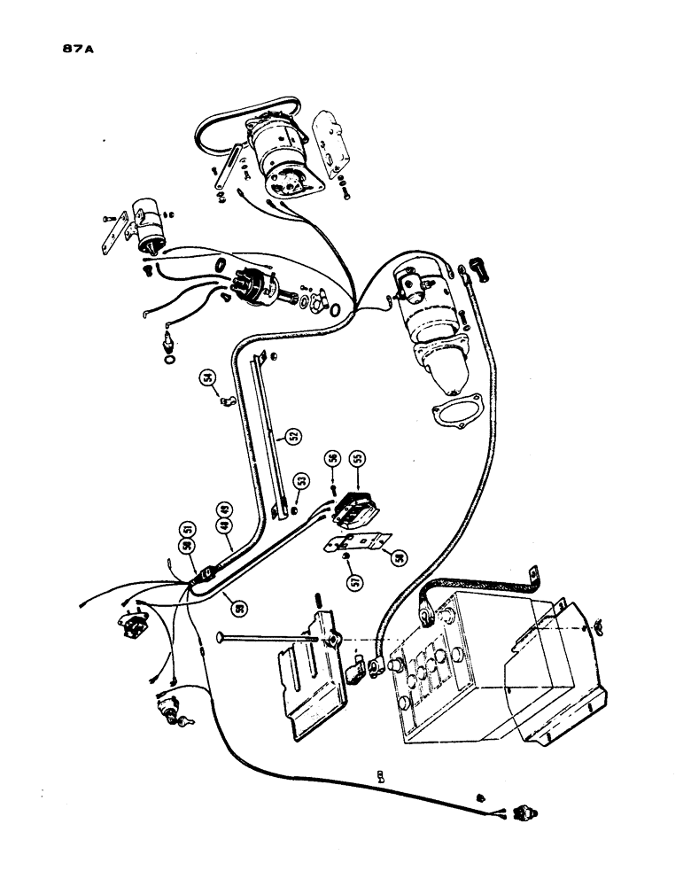 Схема запчастей Case IH 530 - (087A) - ELECTRICAL SYSTEM, CONTD, PRIOR TO S/N 8262800, 530 MODEL, 159 SPARK IGNITION ENGINE (04) - ELECTRICAL SYSTEMS