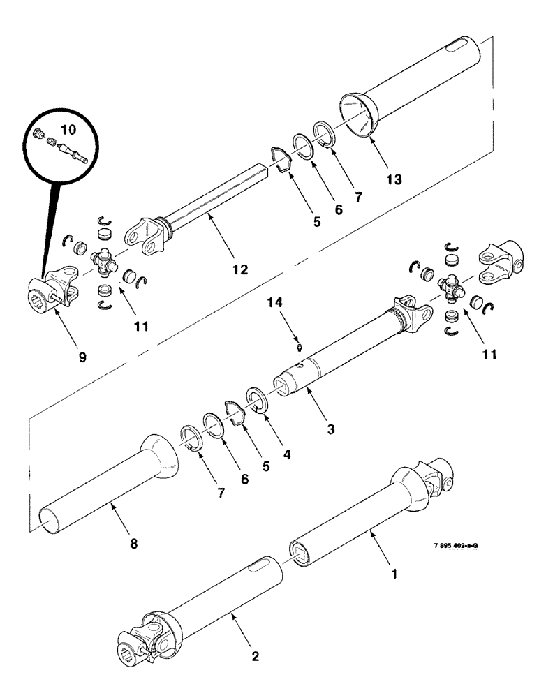 Схема запчастей Case IH 8340 - (2-06) - U-JOINT ASSEMBLY, WALTERSCHEID, S.N. CFH0041501 THRU CFH0041571 (31) - IMPLEMENT POWER TAKE OFF