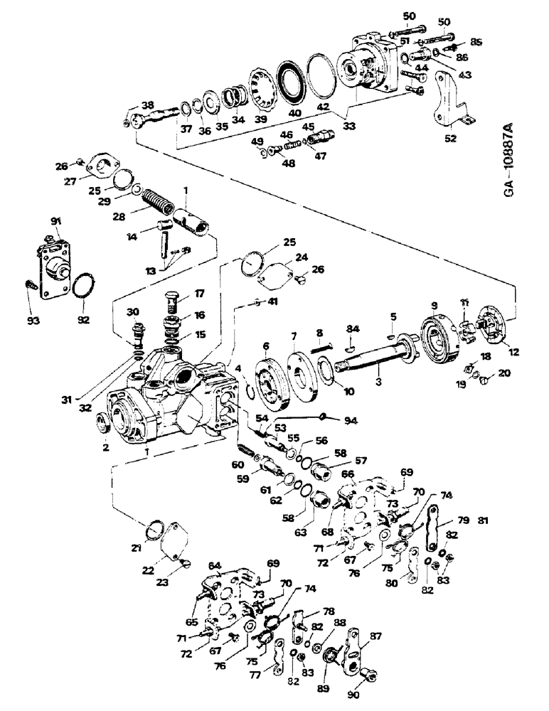 Схема запчастей Case IH D-155 - (11-093) - INJECTION PUMP, NATURALLY ASPIRATED ENGINE 