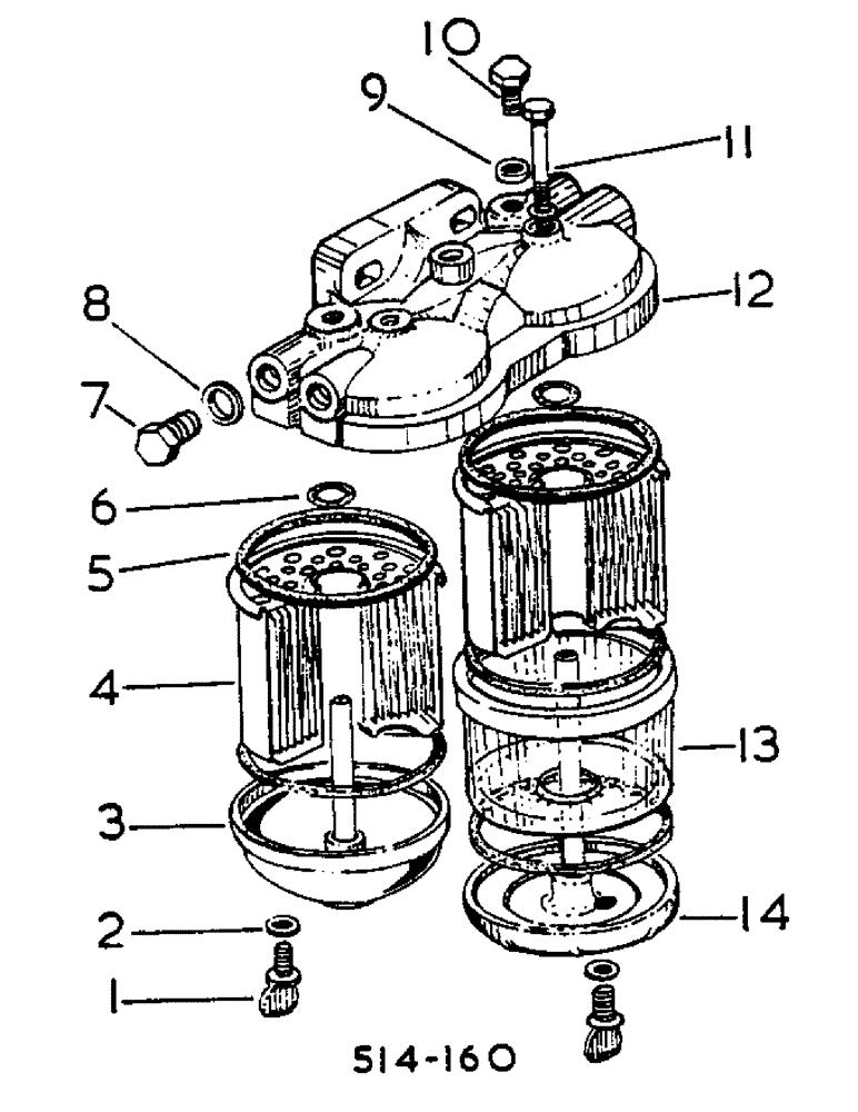 Схема запчастей Case IH 674 - (12-43) - TWIN FUEL FILTER, C.A.V. INJECTION Power