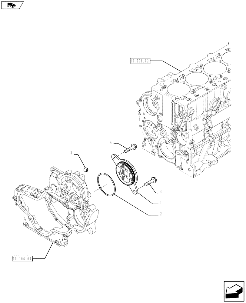 Схема запчастей Case IH F5DFL413A A001 - (10.114.02) - POWER TAKE OFF (5801376849) (10) - ENGINE