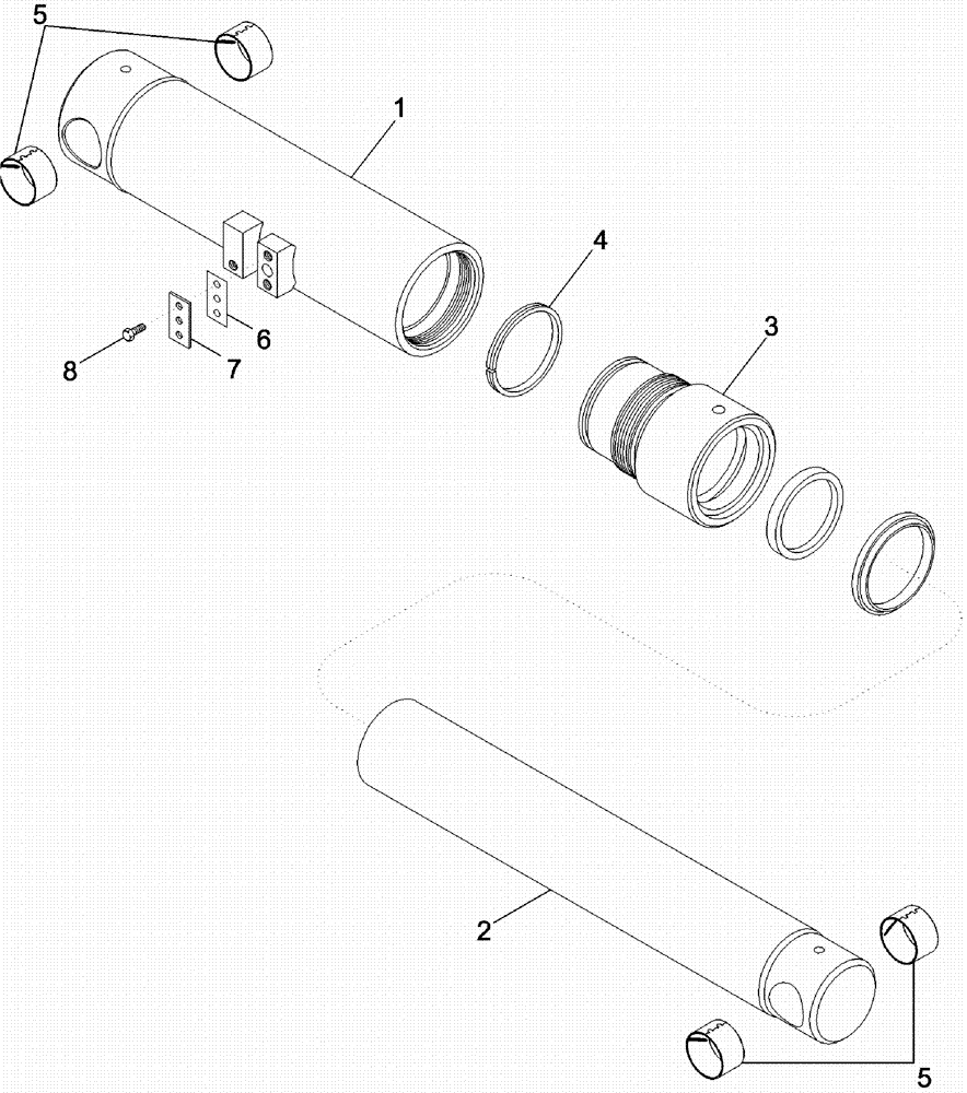 Схема запчастей Case IH 620 - (08-28) - DRUM LIFT CYLINDER ASSEMBLY (07) - HYDRAULICS