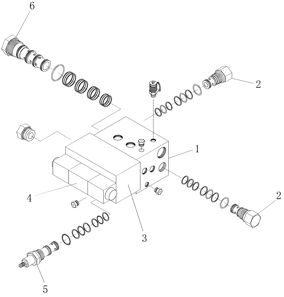 Схема запчастей Case IH 7700 - (B05.01[01]) - Hydraulic Solenoid Valve {Topper} (35) - HYDRAULIC SYSTEMS