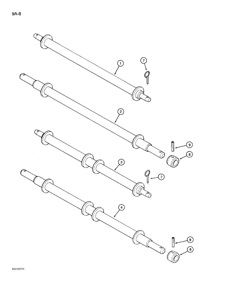 Схема запчастей Case IH 950 - (9A-08) - HITCH SPREADER BARS (09) - CHASSIS/ATTACHMENTS