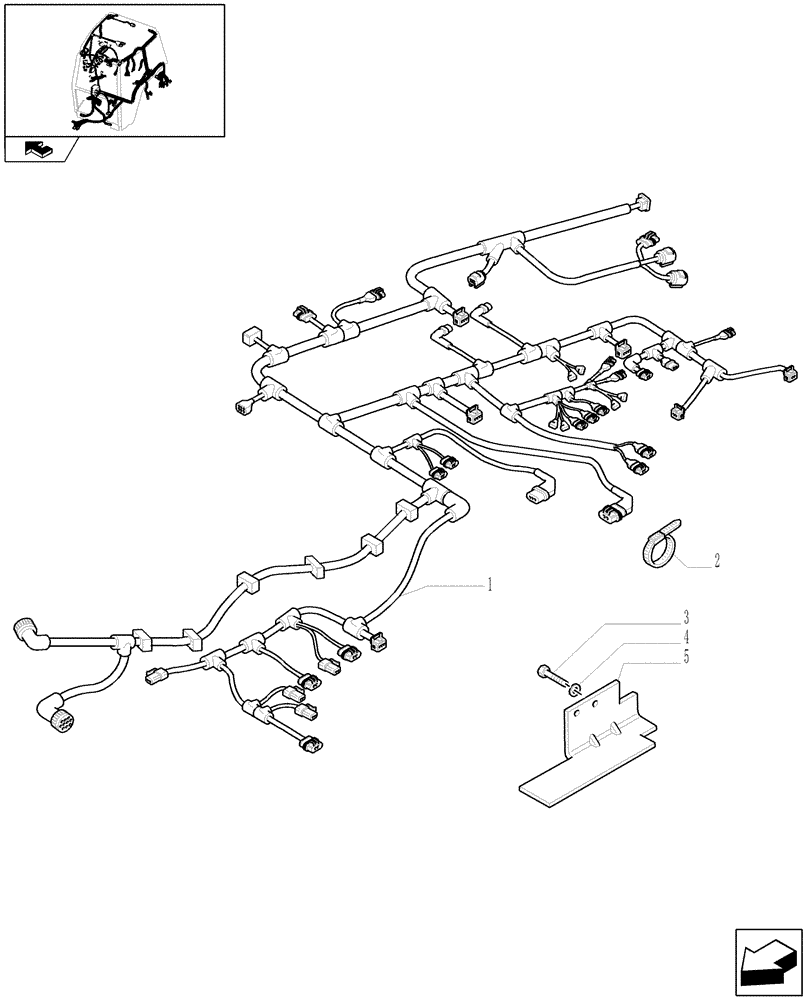 Схема запчастей Case IH MAXXUM 110 - (1.75.4[04]) - CABLE EXTENSION (06) - ELECTRICAL SYSTEMS