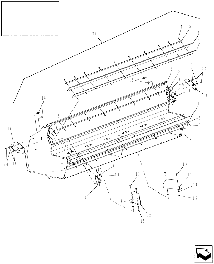 Схема запчастей Case IH 9010 - (74.130.08[01]) - HOUSING, FAN - 9010 (74) - CLEANING