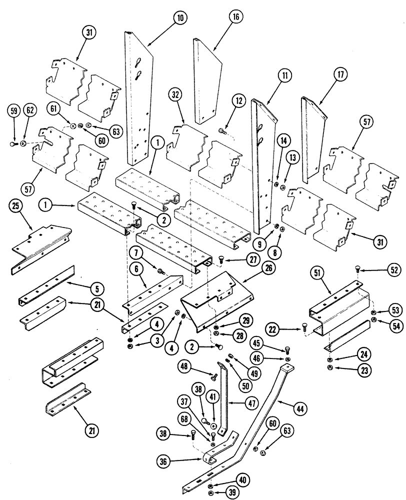 Схема запчастей Case IH 5300 - (9-018) - FOOTBOARD (09) - CHASSIS