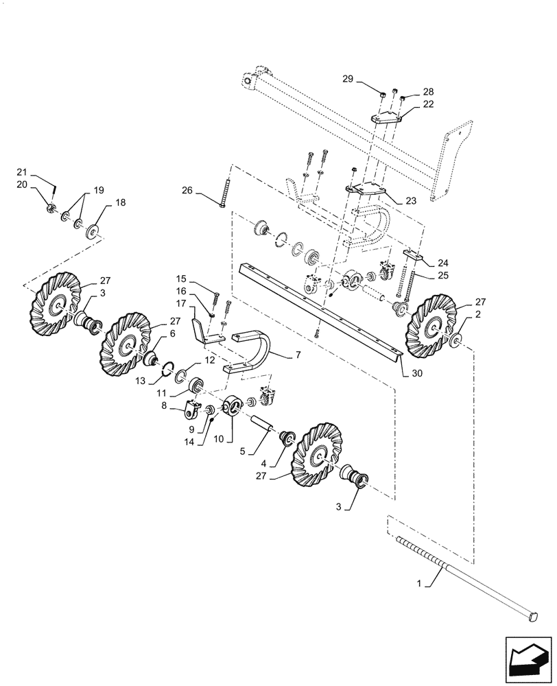 Схема запчастей Case IH TRUE-TANDEM 335VT - (75.200.AA[05]) - CUSHION MAIN GANG PARTS (75) - SOIL PREPARATION