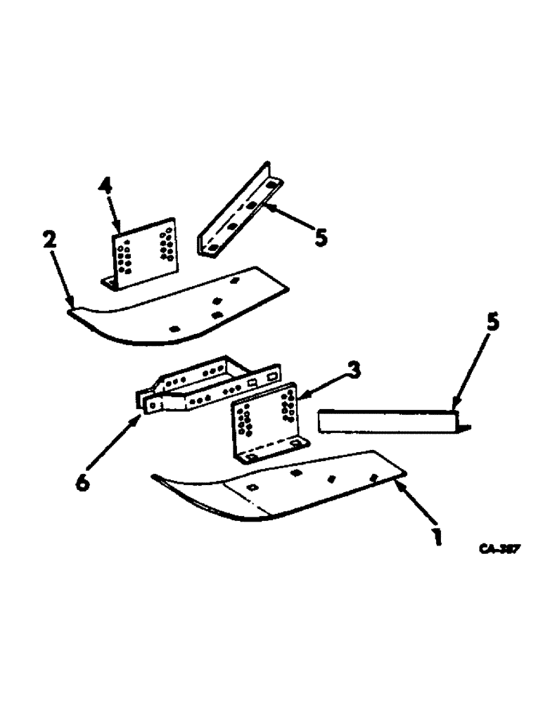 Схема запчастей Case IH 96 - (AC-25) - GAUGE SHOE ATTACHMENT, 15 IN. WIDE, ONE PER ROW 